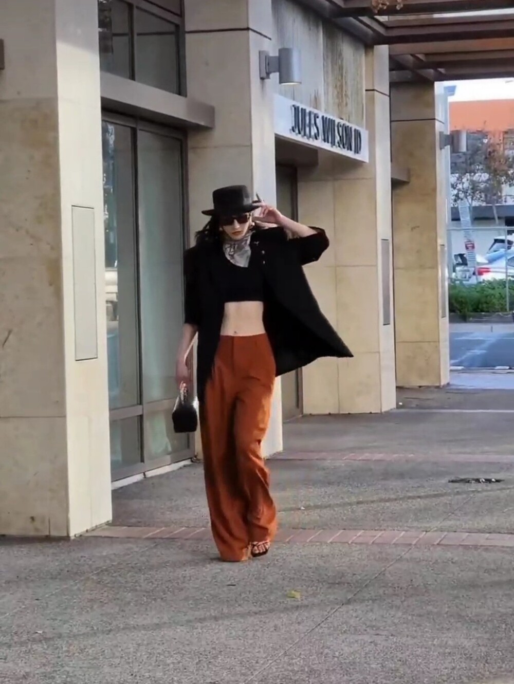 a new day Wide-Leg High-Rise Pants in Rust